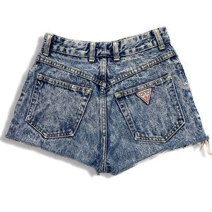 Guess vintage 80s acid wash cut off jean shorts size 28